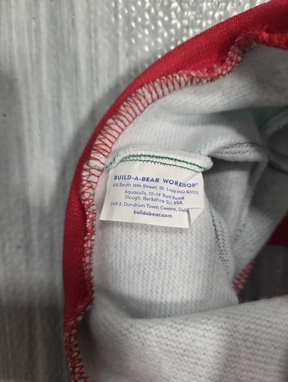Build a Bear Workshop Red and green christmas Dog sweater